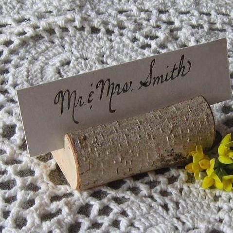 Rustic Wedding Place Card Holders From vermontbranchcompany