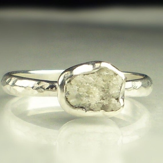 Natural Rough Diamond Engagement Ring From artifactum