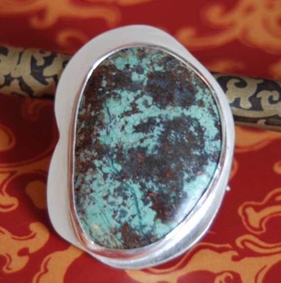 FREE SHIP US. Turquoise, Sterling Silver Brooch Pin il 570xN.171970010 Making a Brooch Clasp
