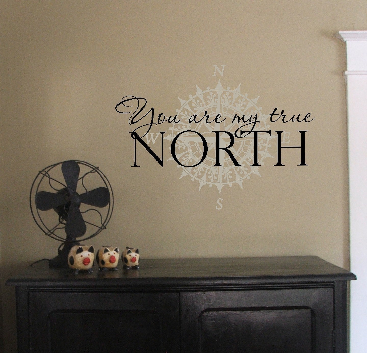 True North Compass Rose Wall Vinyl