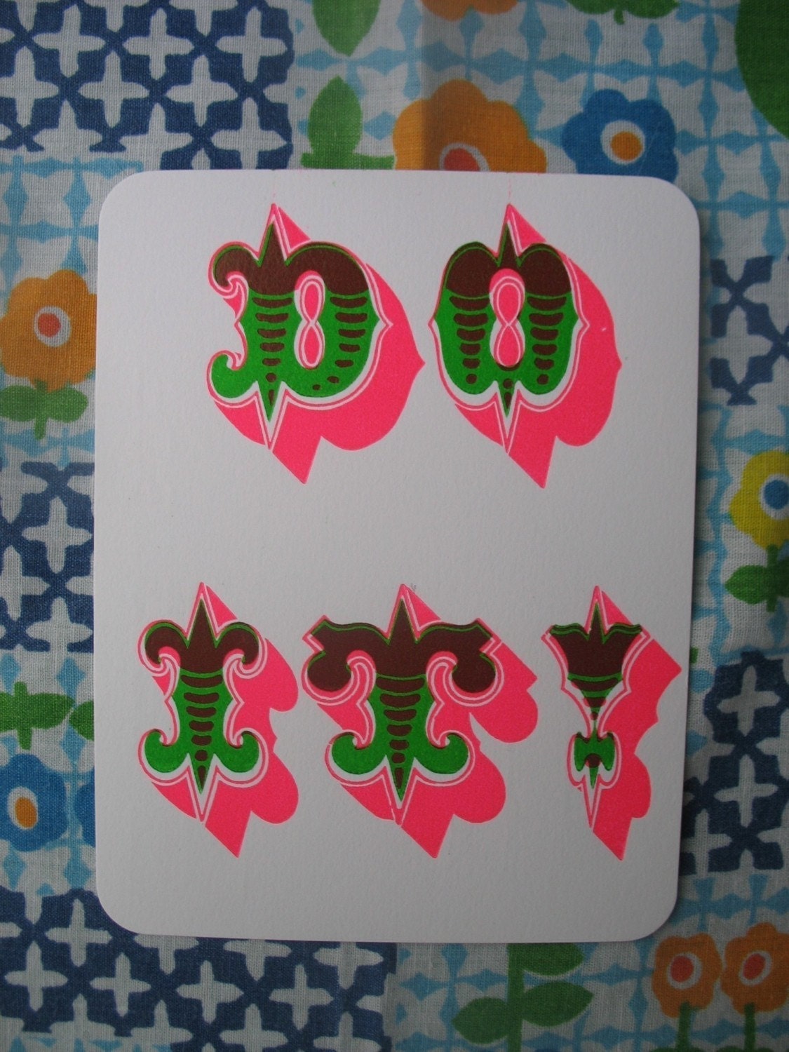 letter press Do it postcards by Rebecca ann Rakstad