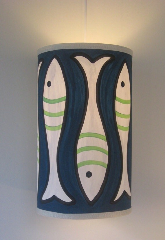 Rock Fish Pendant Lamp. Perfect for the reading nook in your lakeside cottage.
