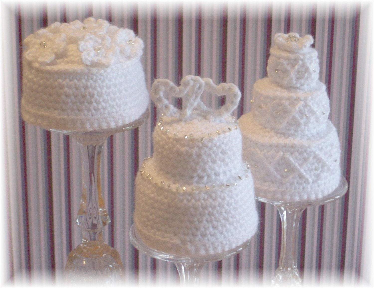 Crochet Mini Wedding Cakes...PDF Pattern