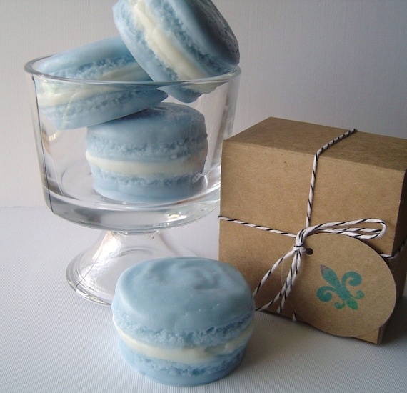 SOAP-French Macaron Collection-Goat's Milk Soap-Blueberry Delight Scent