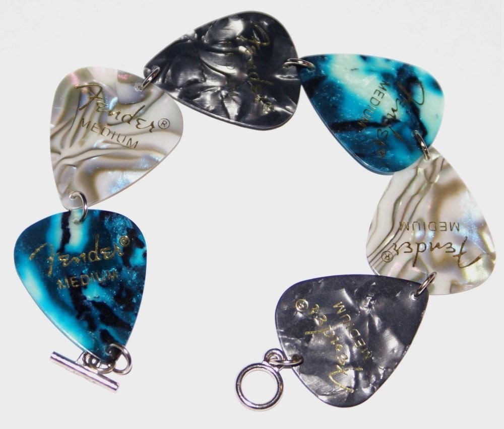 Ocean at Night guitar pick bracelet