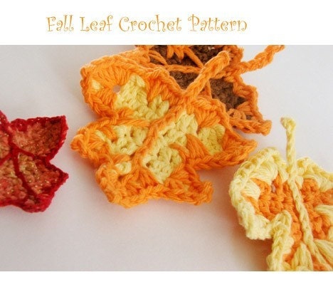 PATTERN - Fall Leaf Crocheted Ornament or Applique