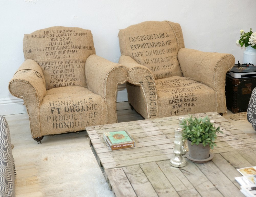vintage coffee bean bag chairs