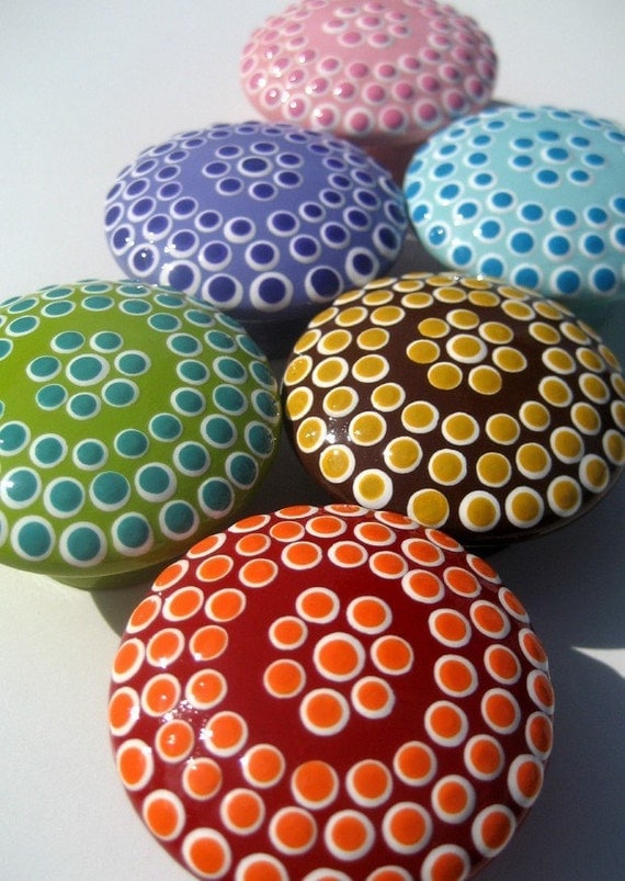 Dotted Drawer Knobs- sweetmixcreations