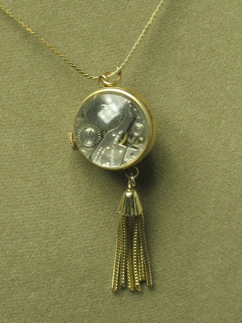 1970s -- BUBBLE Watch Necklace from Mom - not working - hope someone will up-cycle