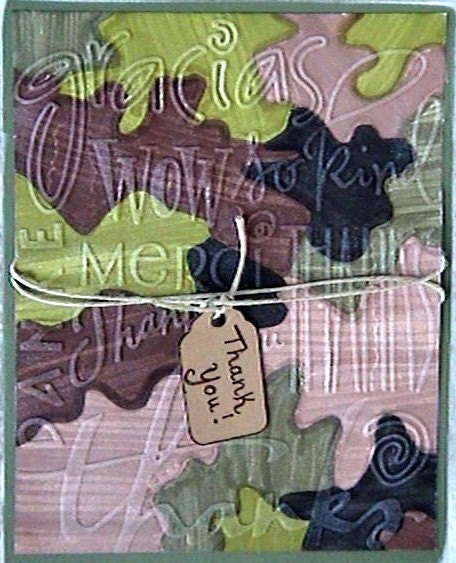 CAMO THANK YOU CARDS Reserved for Michelle From CraftMom