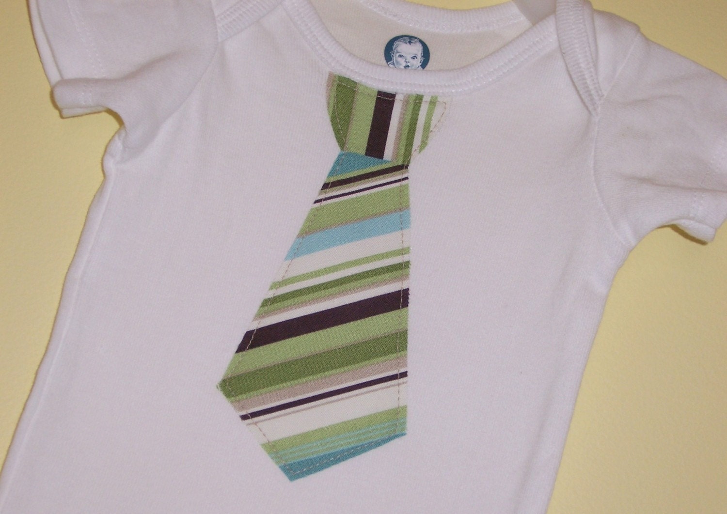Sophisticated Striped Tie s/s Gerber Onesie or Shirt - NB - 5T
