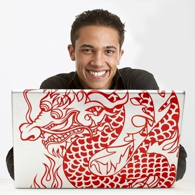 chinese dragon laptop decal