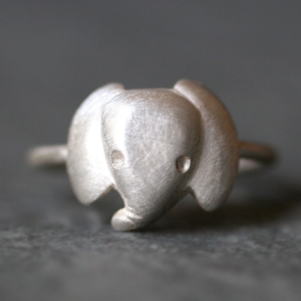 Baby Elephant Ring in Sterling Silver