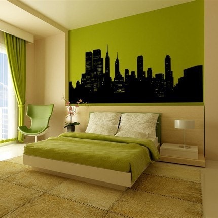 Wall Decal New York City Skyline Cityscape Landmark Vacation Destination 