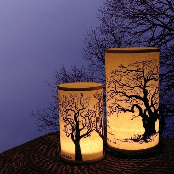 Two Shoji Candle Lantern (Large Tree and standard size Tree)
