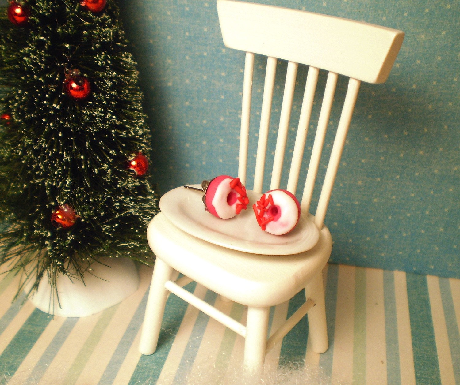 Sweet and Spicy Pink Donut Earrings
