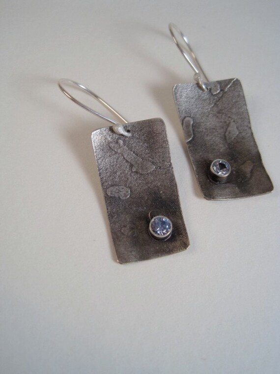 sterling and aquamarine earrings