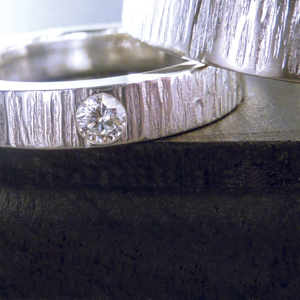 Diamond Wedding Engagement Ring Woodgrain Texture