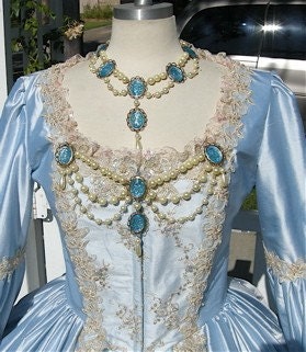 Victorian or Marie Antoinette Style Necklace and Bodice Jewelry Set Custom