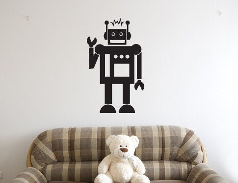 Vintage Robot wall decal sticker - vinyl decal