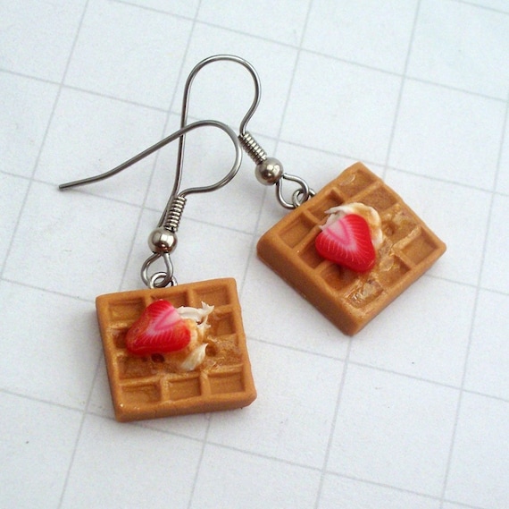 Strawberry Waffles Earrings