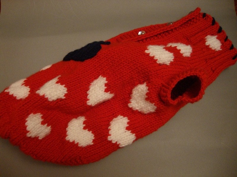 Valentine hearts sweater for cats and dogs