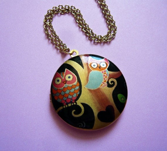 Midnight Owls in a Tree Locket by MaruMaru on Etsy Midnight Owls in a Tree Locket by MaruMaru on Etsy