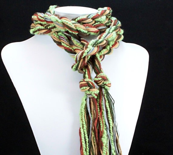 Fall into Winter EcoCessory Skinny Scarf - Vegan, Environmentally Friendly