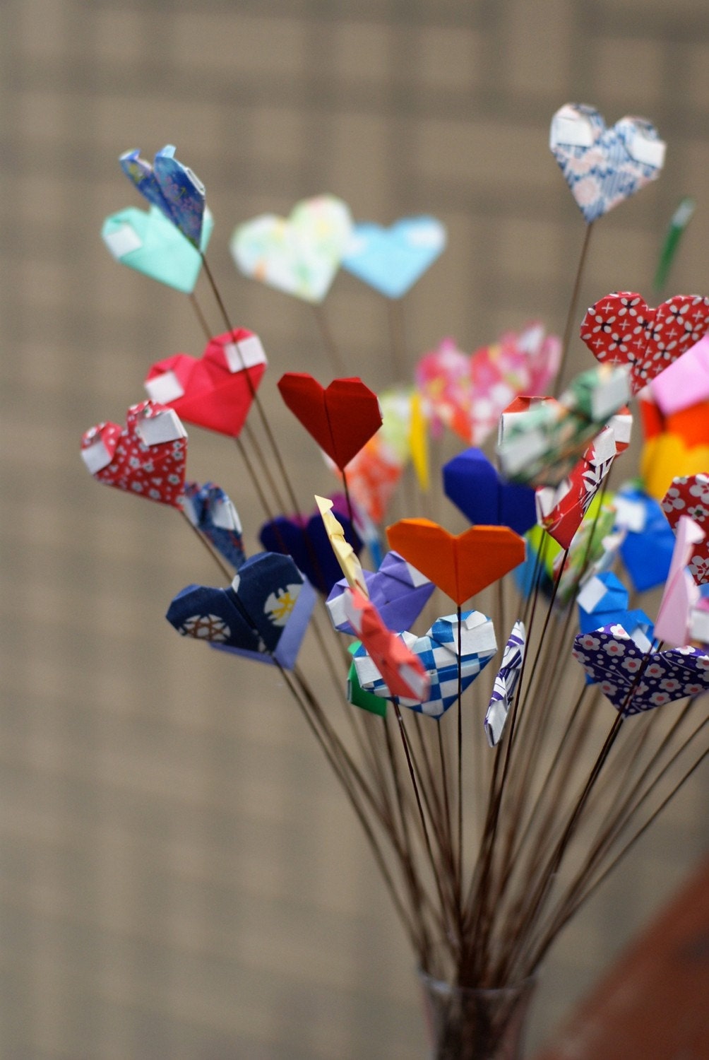 I Heart You - Origami Hearts Bouquet