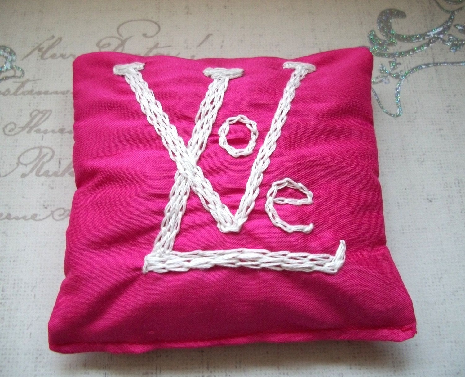 Lavender Sachet Hand Embroidered by Dolce Dreams