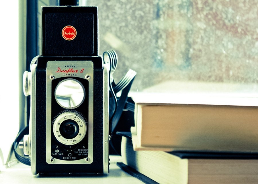 The Camera Corner - 5x7 Original Fine Art Photograph - Vintage Inspired Summer Retro Faded Kodak Still Life