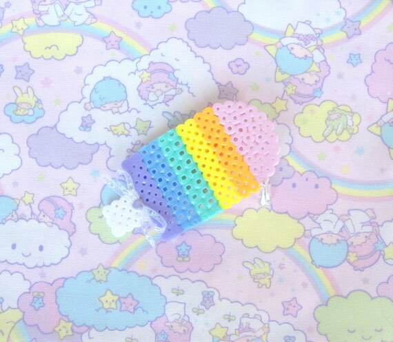 Fairy Kei Pastel Rainbow Popsicle Brooch