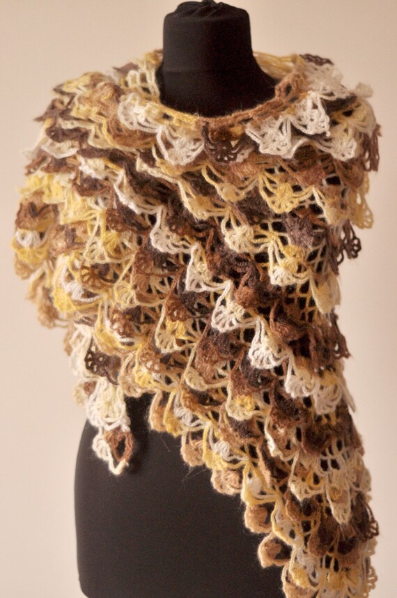 دریای باغ موی مرغوز چند رنگ شال handknit