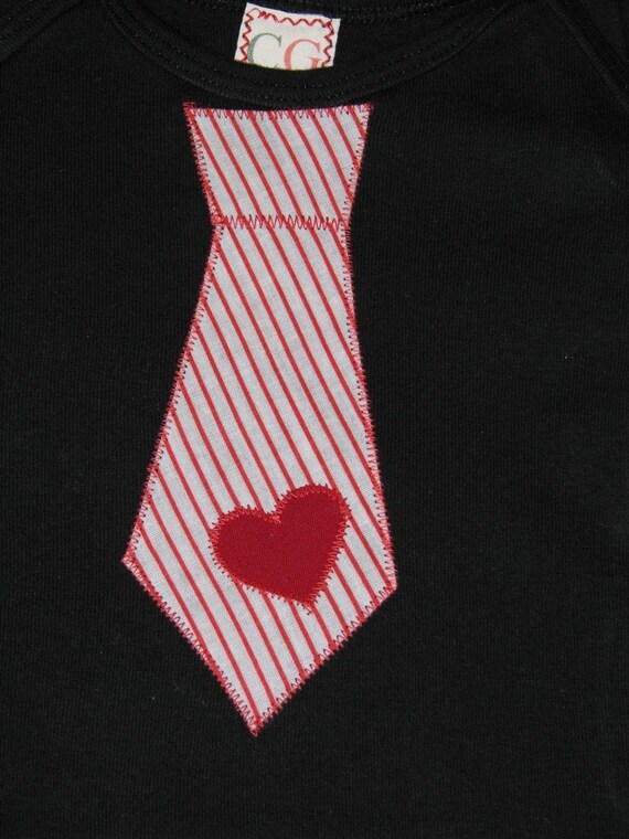 Order Today for Valentine Delivery - Chase the Girls Valentine Little Guy Tie Onesie or Shirt - sizes newborn - Boys 8