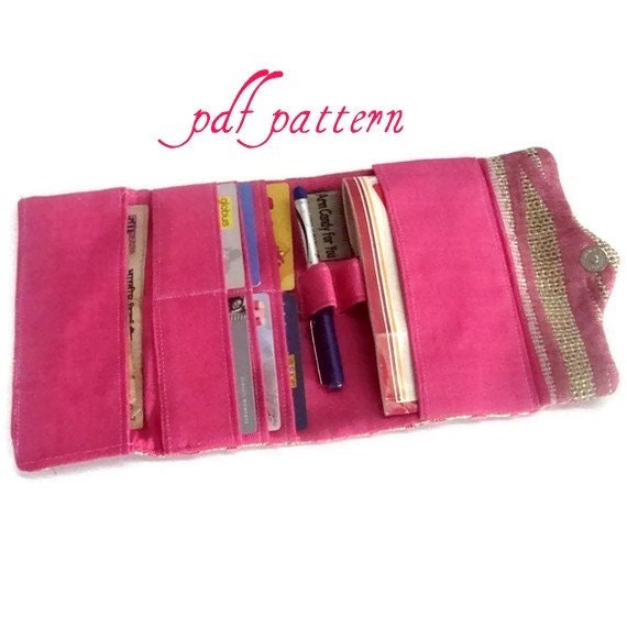 pdf pattern trifold wallet check book cover