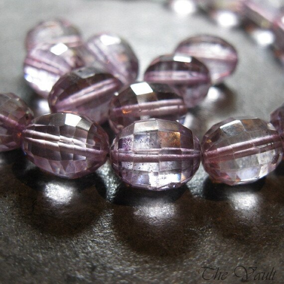 14 Pink Mystic Quartz 9-11mm barrel beads