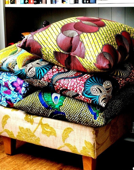 Custom made Scatter Pillows MIX and Match - three large 50x50cm throw pillow  covers- Genuine wax print batik 100% Cotton