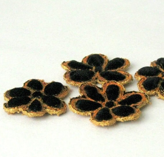 Velvet flowers embellishment halloween