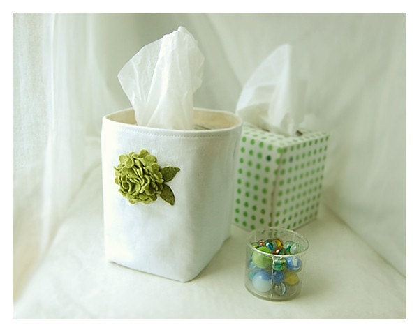 box white linen green Hydrangea flower weddings decor Bin Wool felt Organizer Storage Basket Handmade tagt team Gift Wrap