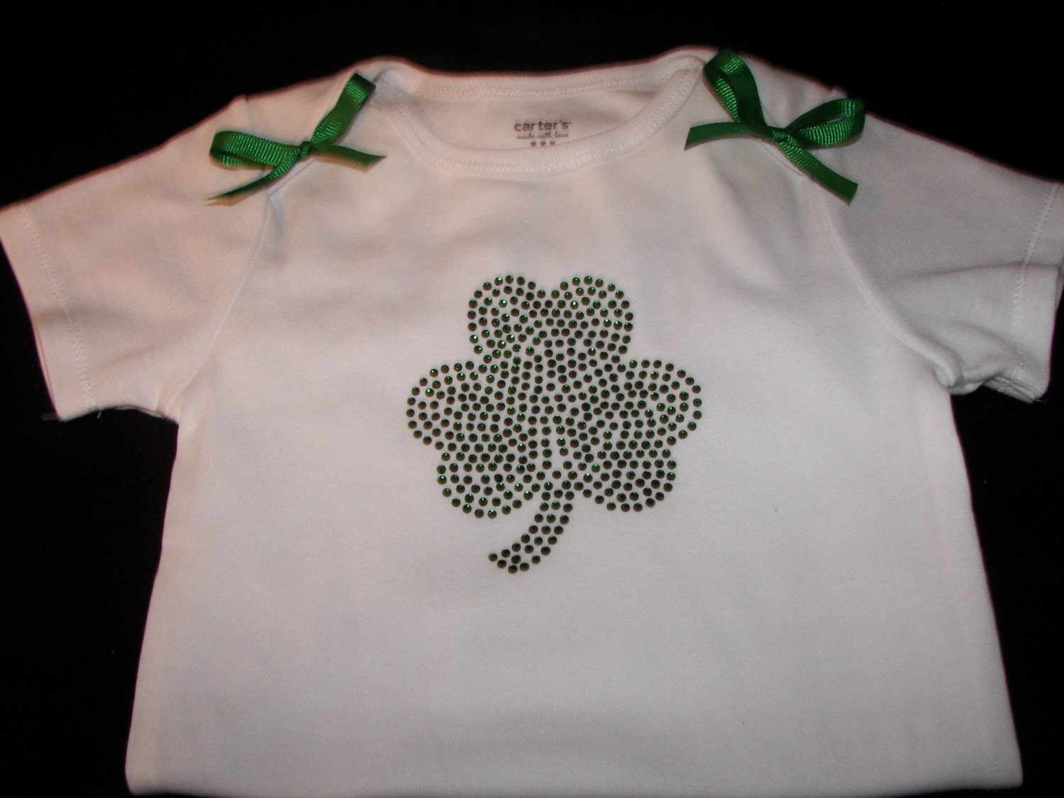 Shamrock BLING Tee or Onesie--Fun and Adorable for St. Patricks Day-