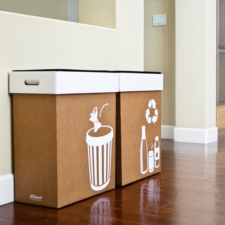 Hobnob Pop-up Party Bins - Trash and Recycle Bin Set