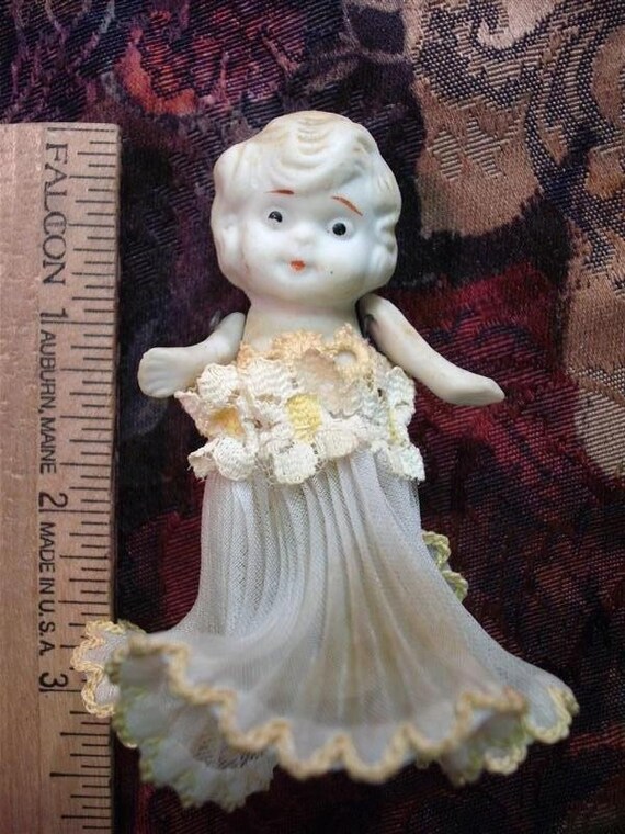 Oh Baby Baby - Vintage Bisque Kewpie Doll - Baby Tiny Boop