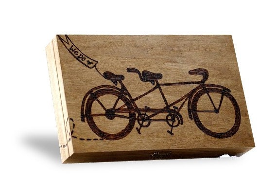 Bike Lovers Wedding Gift Card Box or Gift Box From elizalenore