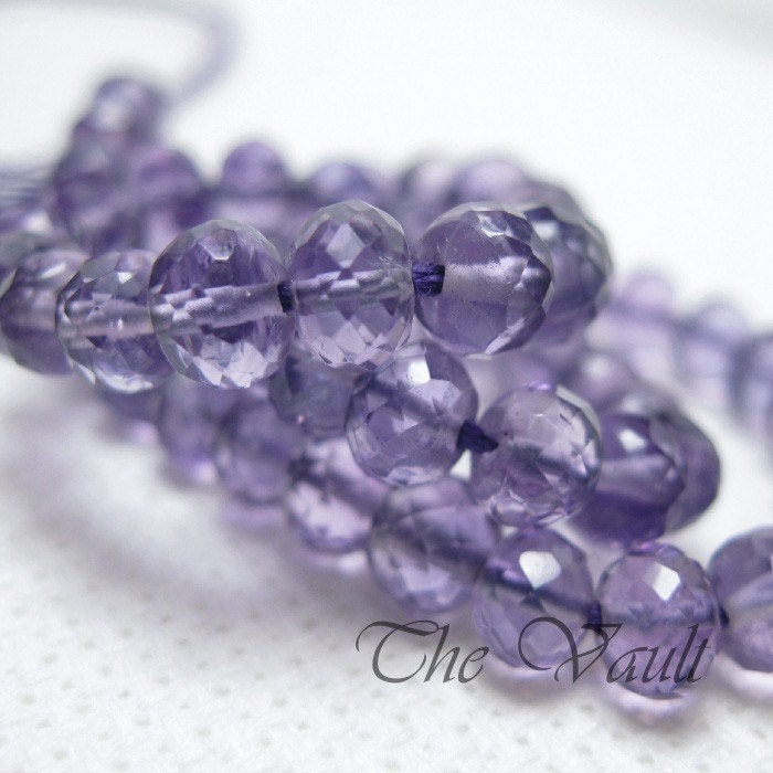 10 Amethyst 5 - 5.5mm faceted rondelles