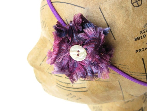 Flower Hairband Plum Fizz