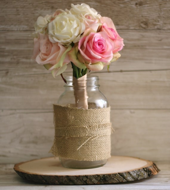 Rustic Tree Slice Engagement Bridal Shower Party Centerpiece Lazy Susan Decoration
