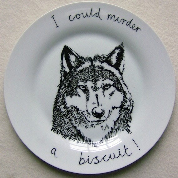 Hand Drawn Plate - Biscuit Wolf