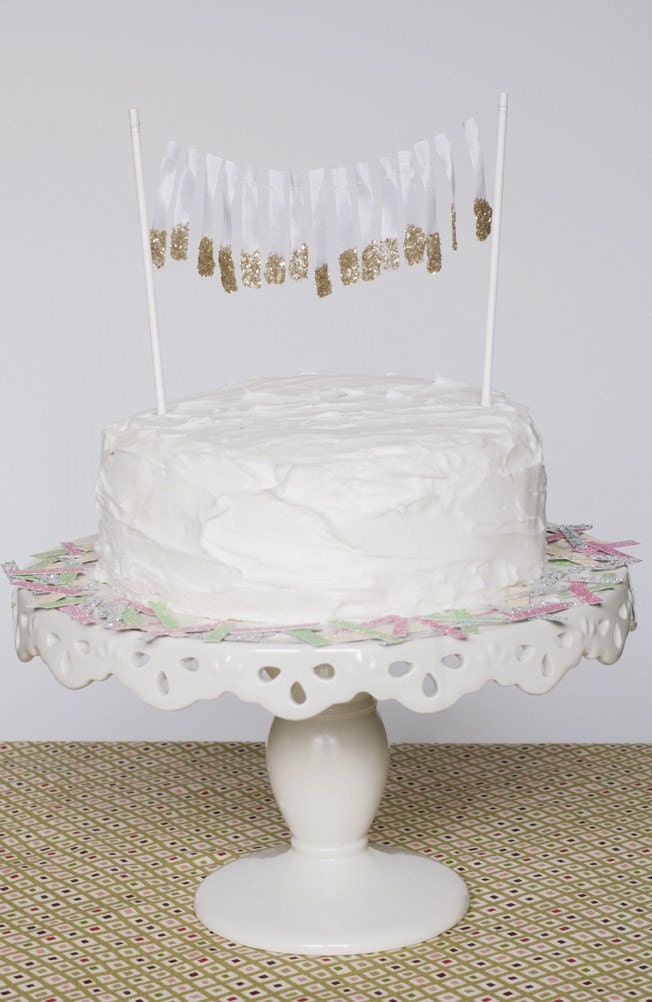 Cake Bunting with Glitter