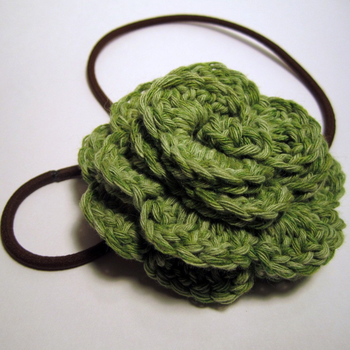 Recycled Cotton Flower Headband - Green