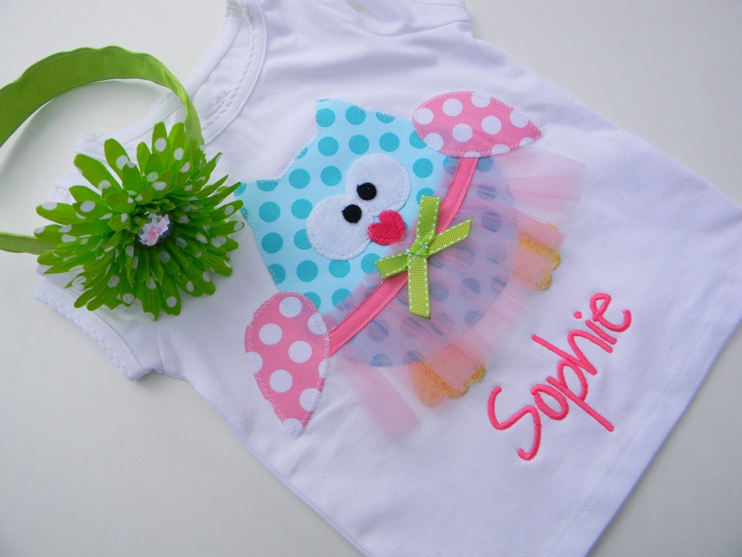 EXCLUSIVE Ballerina Owl Applique T Shirt for Children by Bubblebabys